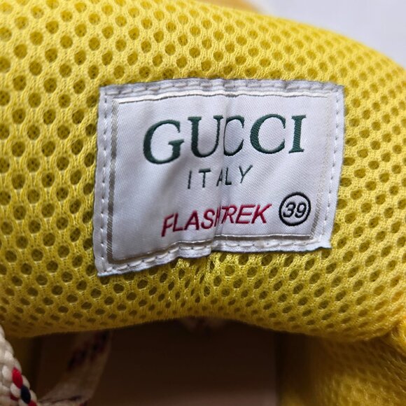 Gucci Journey Flashtrek Crystal Sneakers Jewel Chunky Sole Pink/Yellow/White - Picture 7 of 14